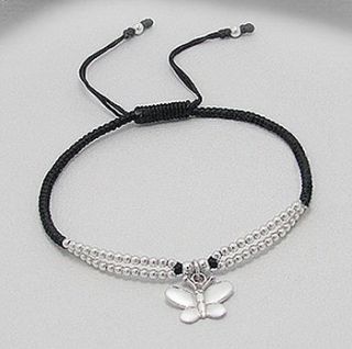sterling silver butterfly friendship bracelet by lovethelinks