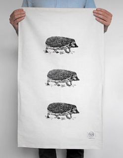 hedgehog tea towel by whinberry & antler