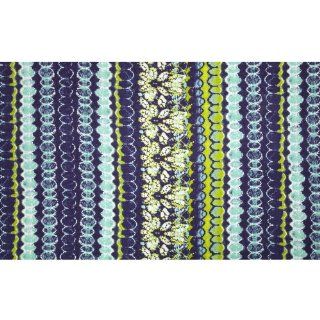 Designer Stretch Rayon Blend Jersey Knit Bio Dots Lime/Purple Fabric