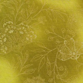 La Scala 3 quilt fabric by Kaufman Fabrics, Etched gold metallic floral
