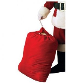 Rubie's Costume Velour Santa Bag, Red, One Size Clothing