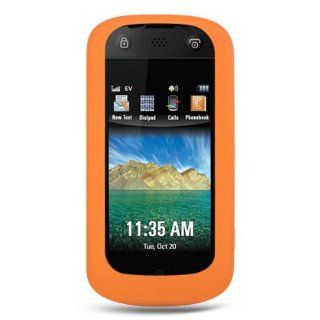 Solid Orange Silicone Skin Cover Case Cell Phone Protector for Motorola Crush Cell Phones & Accessories