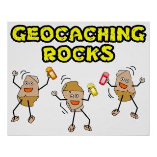 Three Geocaching Rocks Posters