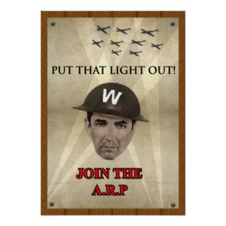 WW2 ARP Recruiting Poster Print