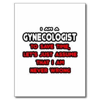 Funny Gynecologist T Shirts Post Card