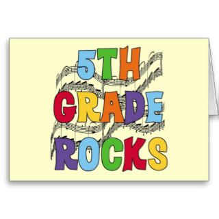 Multicolor 5th Grade Rocks T shirts and Gifts Card