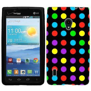 LG Lucid 2 Colorful Polka Dots Hard Case Phone Cover Cell Phones & Accessories