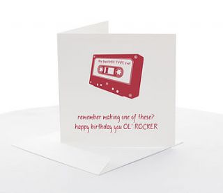 'mix tape' birthday card by white hanami