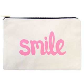 'smile' canvas pouch by alphabet bags