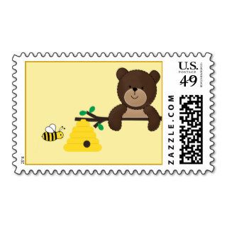 Beary Sweet Bumble Bee Postage Stamps