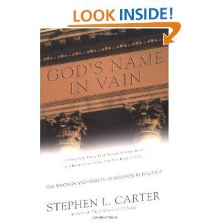 God's Name In Vain Stephen Carter 9780465008872 Books