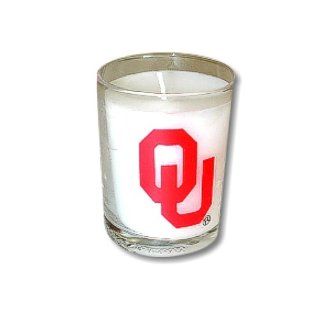 University of Oklahoma Norman OU Sooners   Votive Candle in Glass   w/ OU logo design  Sports & Outdoors