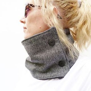 contemporary tweed neckwarmer scarf by moaning minnie