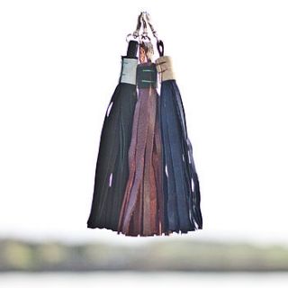 handmade leather or suede tassel by lion house handbags