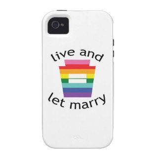 PA Keystone Equality Rainbow Live Marry blk font Vibe iPhone 4 Case