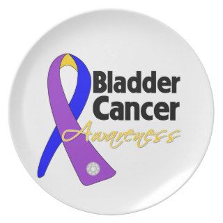 Bladder Cancer Awareness Ribbon Party Plates