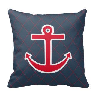 Red Anchor  Pillow