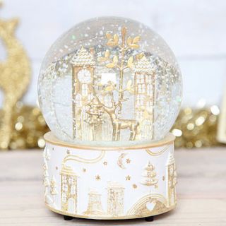 christmas wonderland musical snow globe by red berry apple
