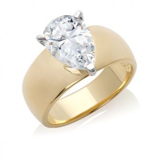 3ct Absolute™ Round Solitaire Wide Band Ring