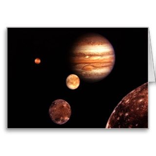 Jupiter Galilean Moons Astronomy & Science Gifts Greeting Cards
