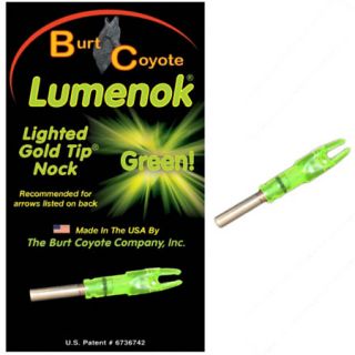 Burt Coyote Lumenok Lighted Nock Green 3 Pack 761994