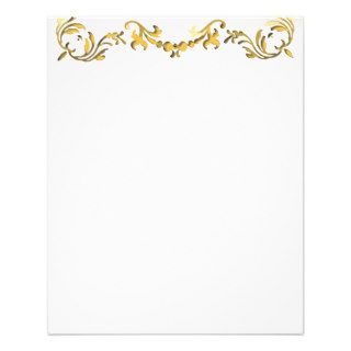Gold Decorative Scroll Border Flyer