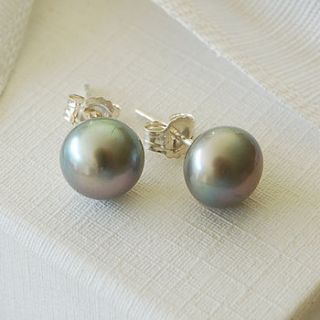 freshwater pearl stud earrings by highland angel