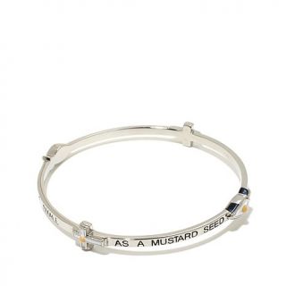 Michael Anthony Jewelry® Mustard Seed Stainless Steel Bangle Bracelet