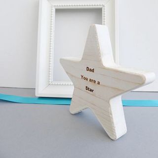 personalised engraved wooden star keepsake by edgeinspired