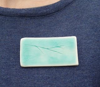 handmade porcelain brooch with twig design by beverley gee