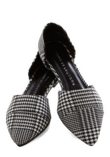 Point and Click Flat in Houndstooth  Mod Retro Vintage Flats