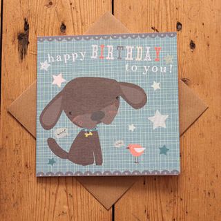 child's puppy birthday card by studio seed