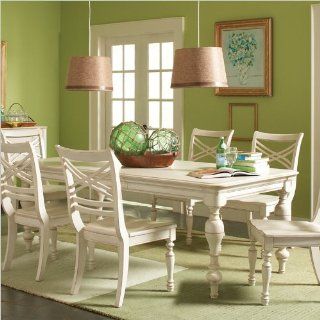 Shop Riverside Furniture Placid Cove Rectangular Dining Table in Honeysuckle White at the  Furniture Store