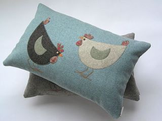 cluck and pecker cushion by mogwaii design