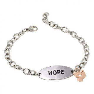 Michael Anthony Jewelry® Stainless Steel Inspirational ID Style Bracelet wi