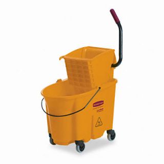 rubbermaid commercial wavebrake 26 qt side press mop bucket