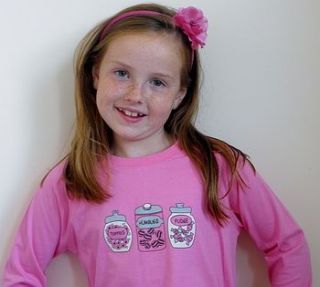 girl's handprinted sweetie t shirt by jam childrenswear