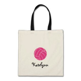 Monogram Pink Volleyball Tote Bag