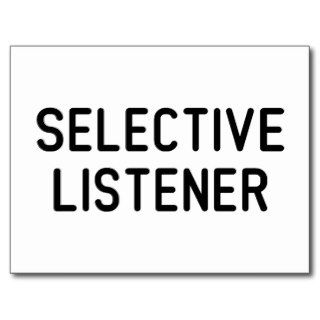 Selective Listener Postcard