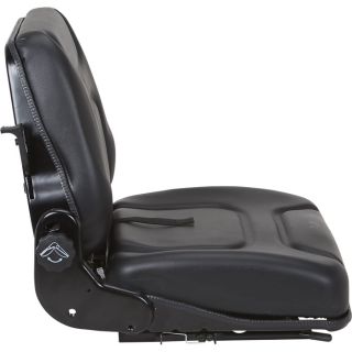 K & M Uni Pro Mechanical Suspension Tractor Seat – Black, Model# 7890  Forklift   Material Handling Seats