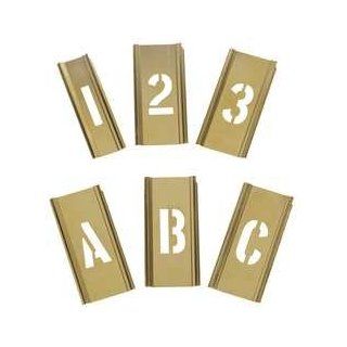 Industrial Grade 3W647 Stencil, 1 In, Numbers and Letters Hand Tool Punches
