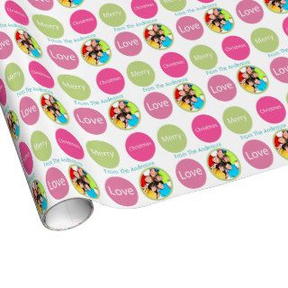 Personalized Family Holiday Photo Wrapping Paper