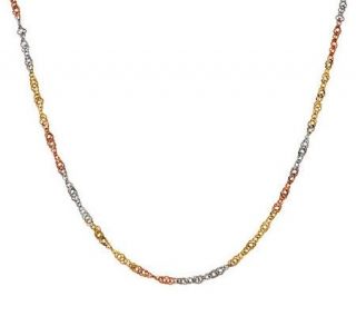 24 Diamond Cut Twisted Singapore Necklace 14K Gold, 1.7g —