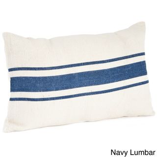 Striped Design Jute Down Filled Throw Pillow Throw Pillows