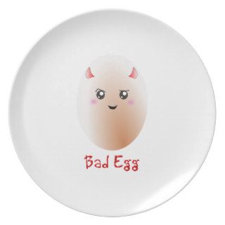 Funny Bad Egg Dinner Plate