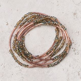 madeleine crystal copper bracelet by bloom boutique