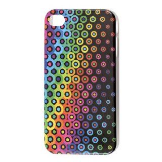Assorted Color Circle Pattern IMD Hard Back Case Cover for iPhone 4 4G 4S 4GS Cell Phones & Accessories