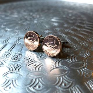 70th birthday coin cufflinks by pennyfarthing designs