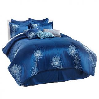 Vern Yip Home Embroidered Peacock 9 piece Comforter Set