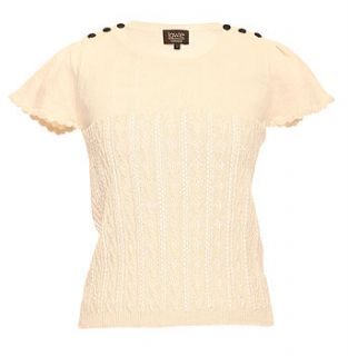 recycled cotton pointelle top by lowie